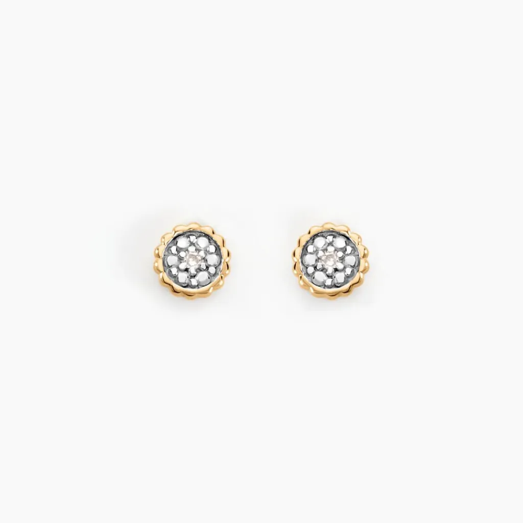 Histoire d'Or Boucles D'oreilles Puces Mon 1er Diamant or jaune diamant Hot