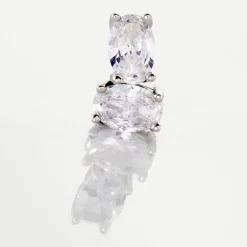 Histoire d'Or Boucles D'oreilles Puces Mathilda Argent Blanc Oxyde De Zirconium Sale