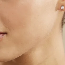 Histoire d'Or Boucles D'oreilles Puces Mathilda Argent Blanc Oxyde De Zirconium Sale