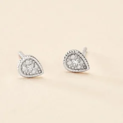 Histoire d'Or Boucles D'oreilles Puces Mon 1er Diamant or blanc diamant Online