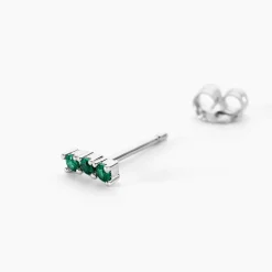 Histoire d'Or Boucles D'oreilles Puces Mai-ly Argent Blanc Spinelle New