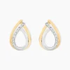 Histoire d'Or Boucles D'oreilles Puces Marilynn Or Bicolore Diamant Blanc Online