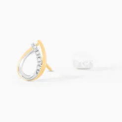 Histoire d'Or Boucles D'oreilles Puces Marilynn Or Bicolore Diamant Blanc Online