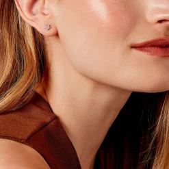 Histoire d'Or Boucles D'oreilles Puces Meriame Argent Blanc Oxyde De Zirconium Outlet