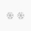 Histoire d'Or Boucles D'oreilles Puces Maelane Or Blanc Oxyde De Zirconium Clearance