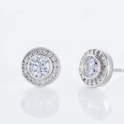 Histoire d'Or Boucles D'oreilles Puces Marquise Argent Blanc Oxyde De Zirconium Hot