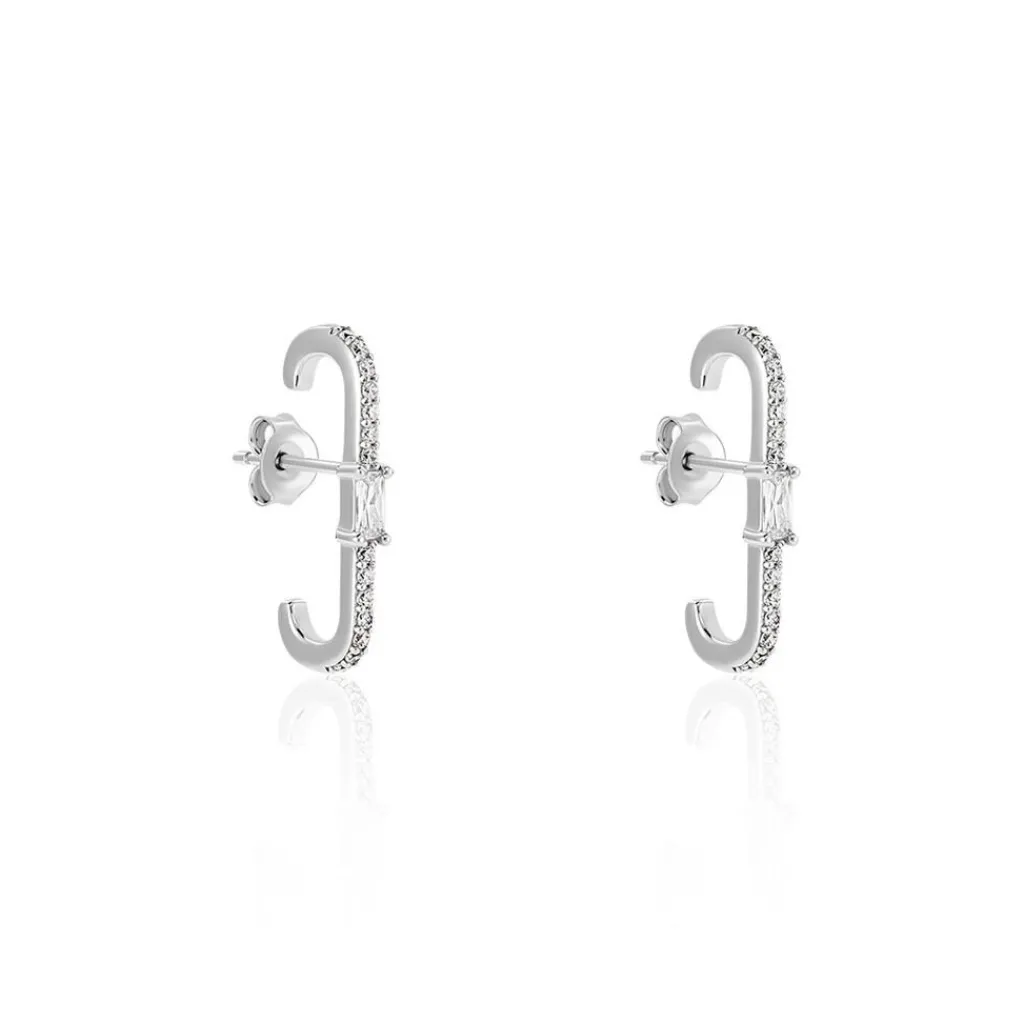 Histoire d'Or Boucles D'oreilles Puces Mabella Argent Blanc Oxyde De Zirconium Outlet