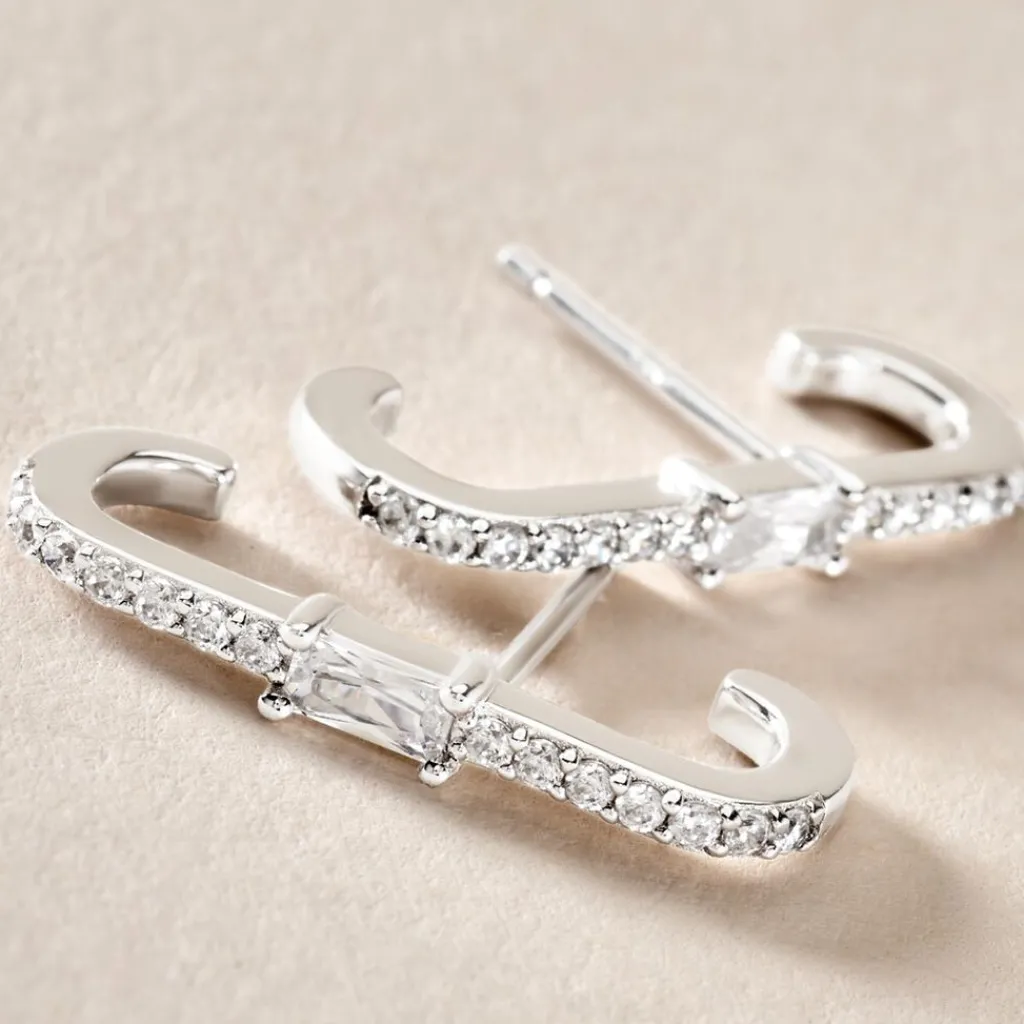 Histoire d'Or Boucles D'oreilles Puces Mabella Argent Blanc Oxyde De Zirconium Outlet