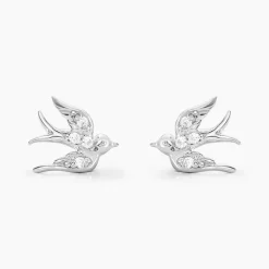 Histoire d'Or Boucles D'oreilles Puces Marilla Argent Blanc Oxyde De Zirconium