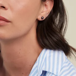 Histoire d'Or Boucles D'oreilles Puces Micaelle Teintees Or Jaune Perle De Culture Outlet