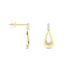 Histoire d'Or Boucles D'oreilles Puces Nirmala Or Jaune Diamant Best