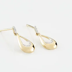 Histoire d'Or Boucles D'oreilles Puces Nirmala Or Jaune Diamant Best