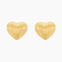 Histoire d'Or Boucles D'oreilles Puces Nolene Acier Jaune New