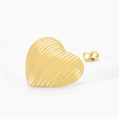 Histoire d'Or Boucles D'oreilles Puces Nolene Acier Jaune New