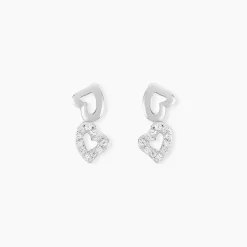 Histoire d'Or Boucles D'oreilles Puces Nonna Argent Blanc Oxyde De Zirconium Outlet