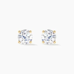 Histoire d'Or Boucles D'oreilles Puces Nilay Plaqué Or Jaune Oxyde De Zirconium Sale