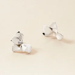 Histoire d'Or Boucles D'oreilles Puces Narcisse Dream Argent Blanc
