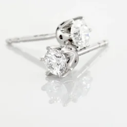 Histoire d'Or Boucles D'oreilles Puces Natalia Pl Platine Blanc Diamant Best