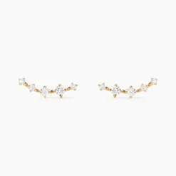 Histoire d'Or Boucles D'oreilles Puces Nichole Or Jaune Diamant Synthétique Clearance