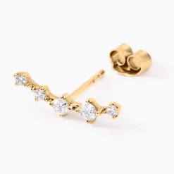 Histoire d'Or Boucles D'oreilles Puces Nichole Or Jaune Diamant Synthétique Clearance