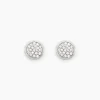 Histoire d'Or Boucles D'oreilles Puces Or Blanc Strass Best