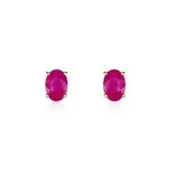 Histoire d'Or Boucles D'oreilles Puces Ovale or jaune rubis Clearance