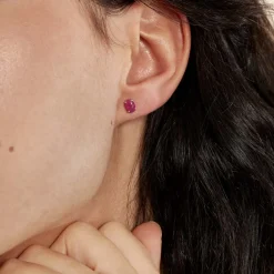 Histoire d'Or Boucles D'oreilles Puces Ovale or jaune rubis Clearance