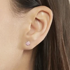 Histoire d'Or Boucles D'oreilles Puces Or Jaune Talia Email New