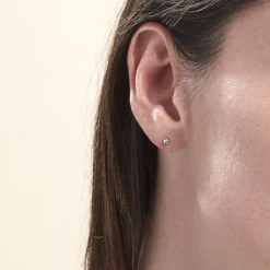 Histoire d'Or Boucles D'oreilles Puces Fidelia or blanc New