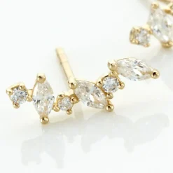 Histoire d'Or Boucles D'oreilles Puces Or Jaune Fortunella Oxydes De Zirconium Discount