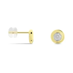Histoire d'Or Boucles D'oreilles Puces Or Jaune Laurissa Diamants Discount
