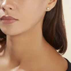 Histoire d'Or Boucles D'oreilles Puces Or Jaune Laurissa Diamants Discount