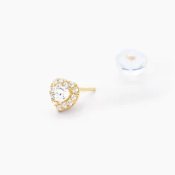 Histoire d'Or Boucles D'oreilles Puces Or Jaune Festuca Oxydes De Zirconium Sale