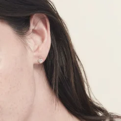 Histoire d'Or Boucles D'oreilles Puces Or Jaune Festuca Oxydes De Zirconium Sale