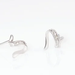 Histoire d'Or Boucles D'oreilles Puces Ouassima or blanc diamant Hot