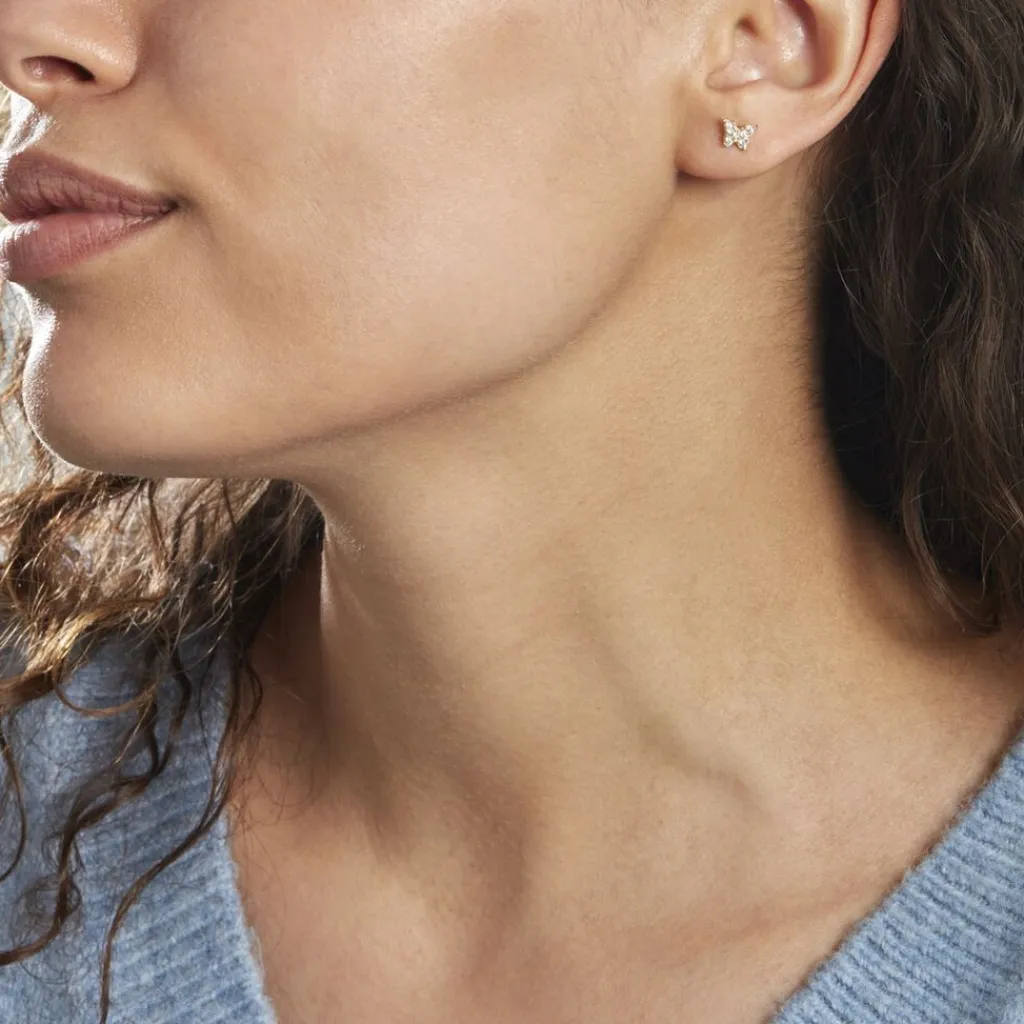 Histoire d'Or Boucles D'oreilles Puces Or Jaune Fragaria Oxydes Sale