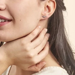 Histoire d'Or Boucles D'oreilles Puces Oya Argent Blanc Oxyde De Zirconium Hot