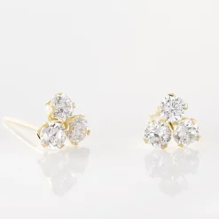 Histoire d'Or Boucles D'oreilles Puces Or Jaune Oxydes De Zirconium Sale