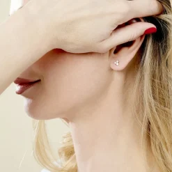 Histoire d'Or Boucles D'oreilles Puces Or Jaune Oxydes De Zirconium Sale