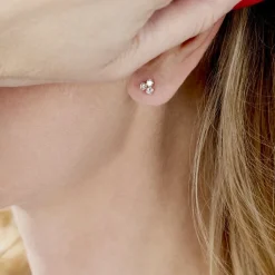 Histoire d'Or Boucles D'oreilles Puces Or Jaune Oxydes De Zirconium Sale