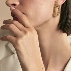 Histoire d'Or Boucles D'oreilles Puces Oren Acier Doré Clearance