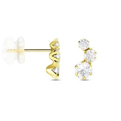 Histoire d'Or Boucles D'oreilles Puces Or Jaune Albizia Oxydes De Zirconium Best