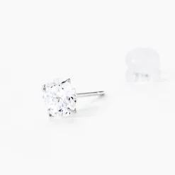 Histoire d'Or Boucles D'oreilles Puces Or Blanc Katherina Oxyde De Zirconium or blanc oxyde Hot