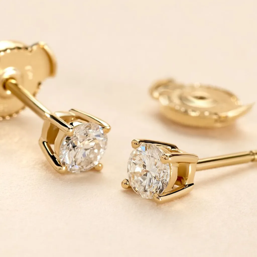 Histoire d'Or Boucles D'oreilles Puces Or Jaune Aphrodite Diamants or jaune diamant Hot
