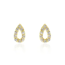 Histoire d'Or Boucles D'oreilles Puces Or Jaune Oxydes De Zirconium Sale