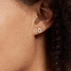 Histoire d'Or Boucles D'oreilles Puces Or Jaune Oxydes De Zirconium Sale