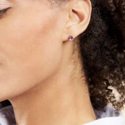 Histoire d'Or Boucles D'oreilles Puces Or Jaune Prudencia Améthystes or jaune amethyste violette Sale