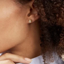 Histoire d'Or Boucles D'oreilles Puces Or Jaune Urlanie Diamants Discount