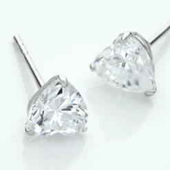 Histoire d'Or Boucles D'oreilles Puces Or Blanc Katherine Oxyde De Zirconium or blanc oxyde Online