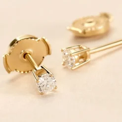 Histoire d'Or Boucles D'oreilles Puces Or Jaune Aphrodite Diamants or jaune diamant Outlet